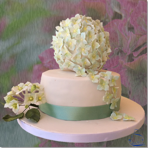 Tarta con Hortensias