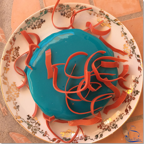 Tarta Glaseada Azulada