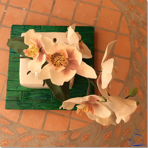 Tarta Maceta de Orquídeas