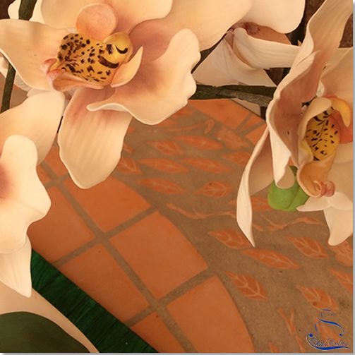 Tarta Maceta de Orquídeas