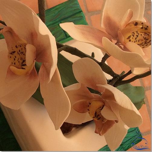 Tarta Maceta de Orquídeas