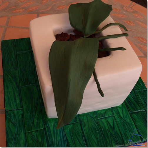 Tarta Maceta de Orquídeas
