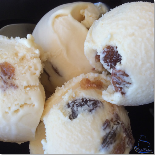 Helado de Ron con Pasas